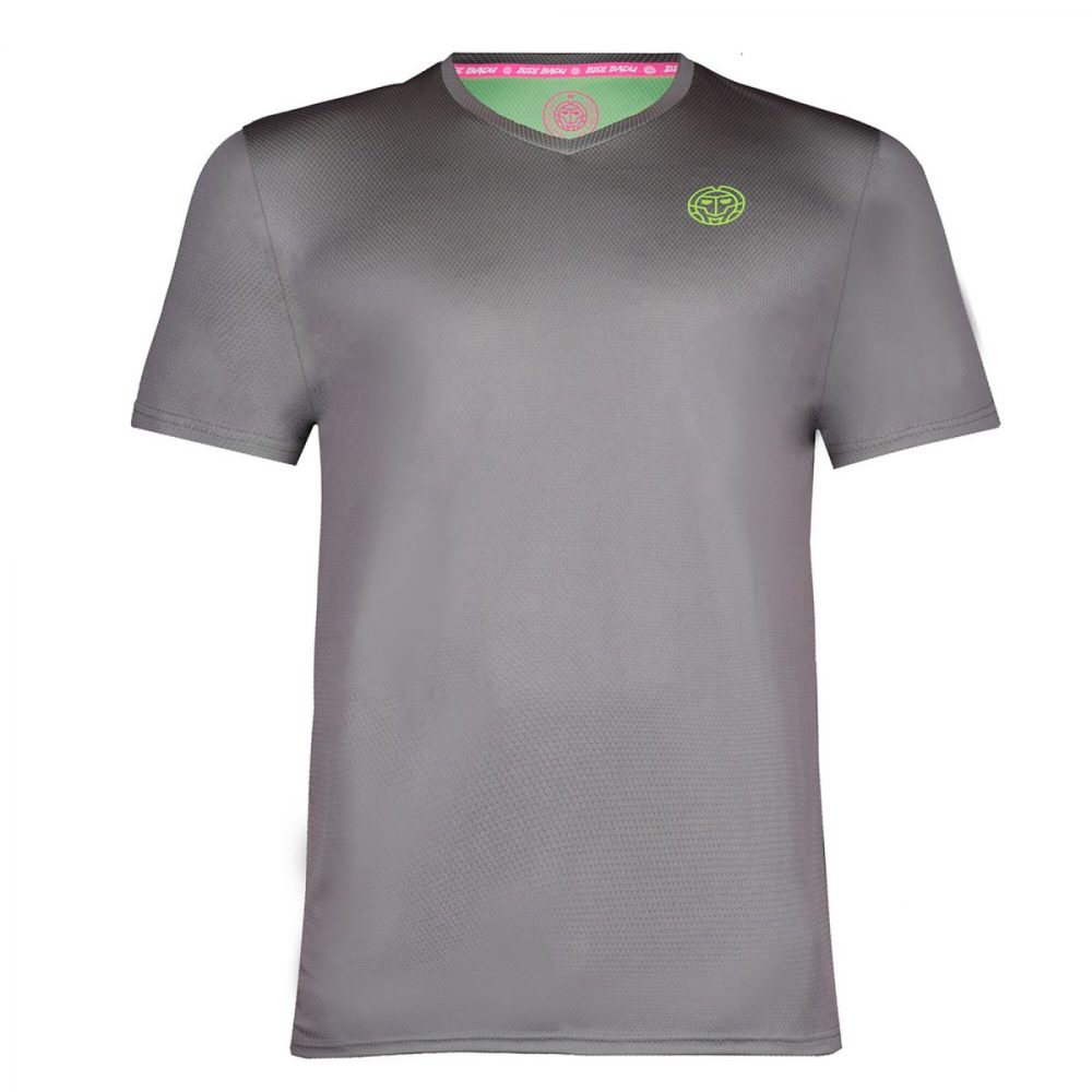 Bidi Badu Ted Tech Tee Gri Neon Yeşil Erkek Tenis Tişört