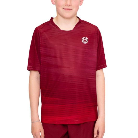 Bidi Badu Protected Leafs Erkek Çocuk Tenis Tişörtü - Bordo