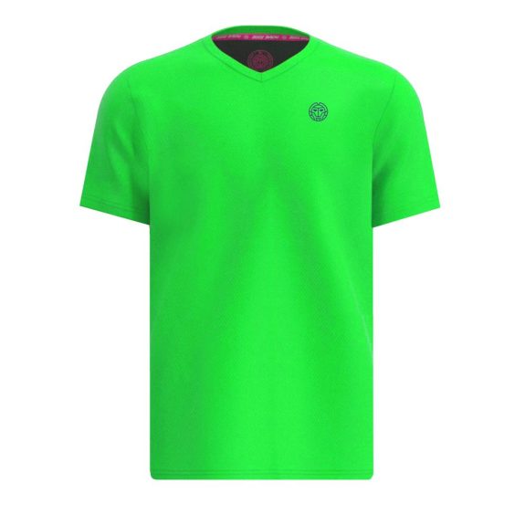 Bidi Badu Crew Erkek Tenis Tişörtü Neck Tee - Neon Green, Dark Blue