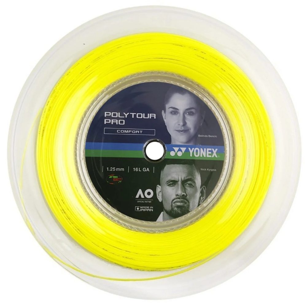 Yonex Poly Tour Pro 1.25 Rulo Tenis Kordajı-Sarı