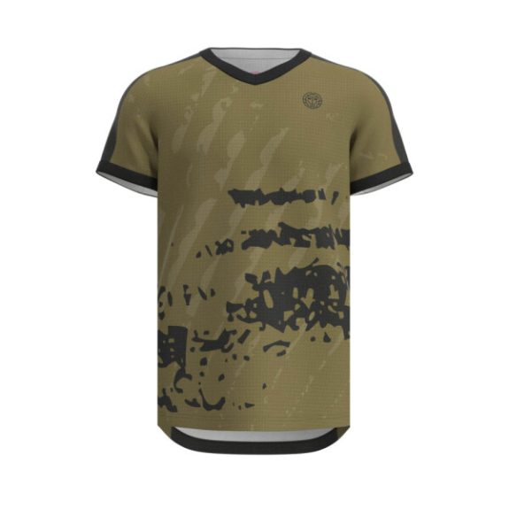 Bidi Badu Pure Wıld V-Neck Tee Erkek Tenis Tişörtü - Olive Dark Grey