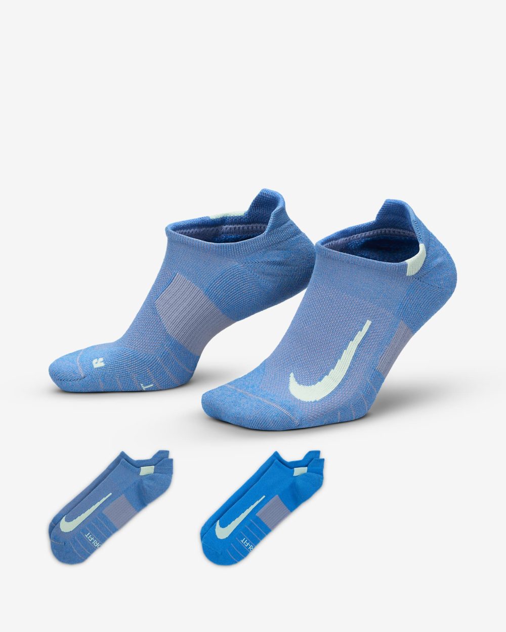 Nike Multiplier Running No-Show Tenis Çorabı 2'li paket