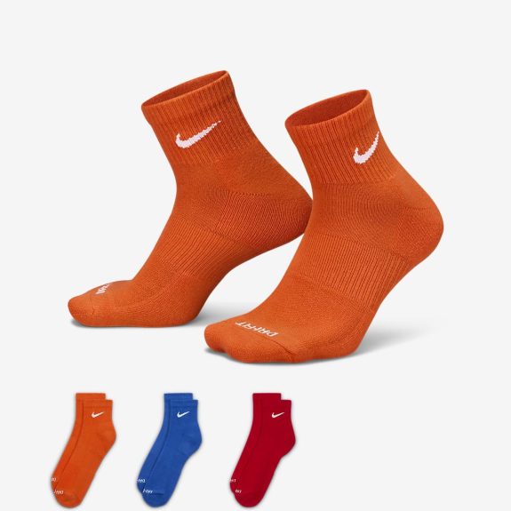 Nike Everyday Plus Cushioned Tenis Çorabı 3'lü paket