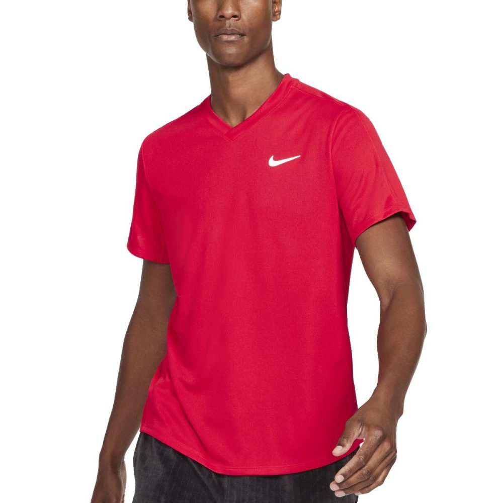Nike Court Dri-Fit Victory Erkek Tenis Tişörtü / Kırmızı