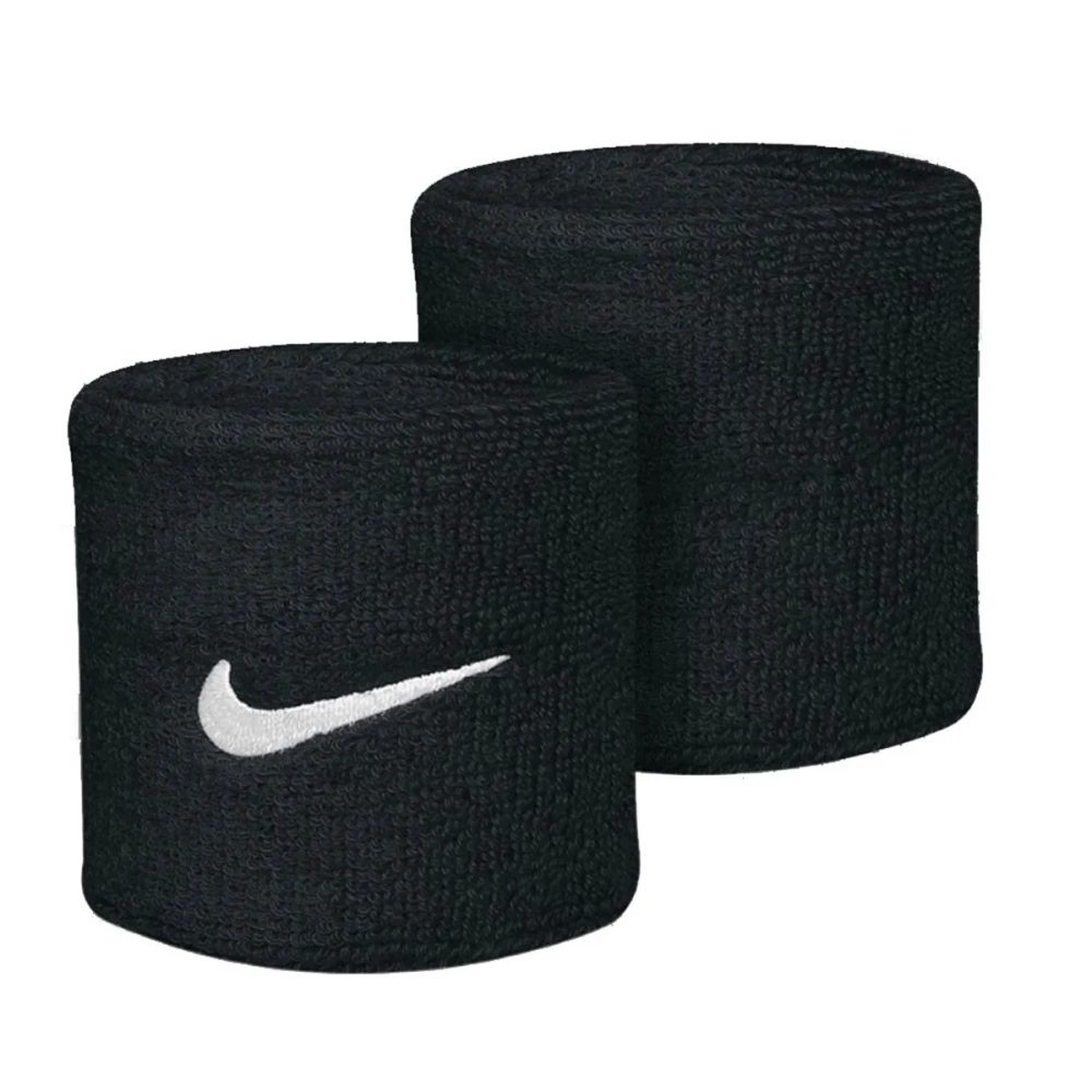 Nike Swoosh Wristbands Siyah Havlu Bileklik 2'li Paket