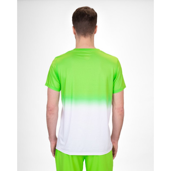Bidi Badu Crew Gradiant Erkek Tenis Tişörtü -Neon Yeşil Beyaz