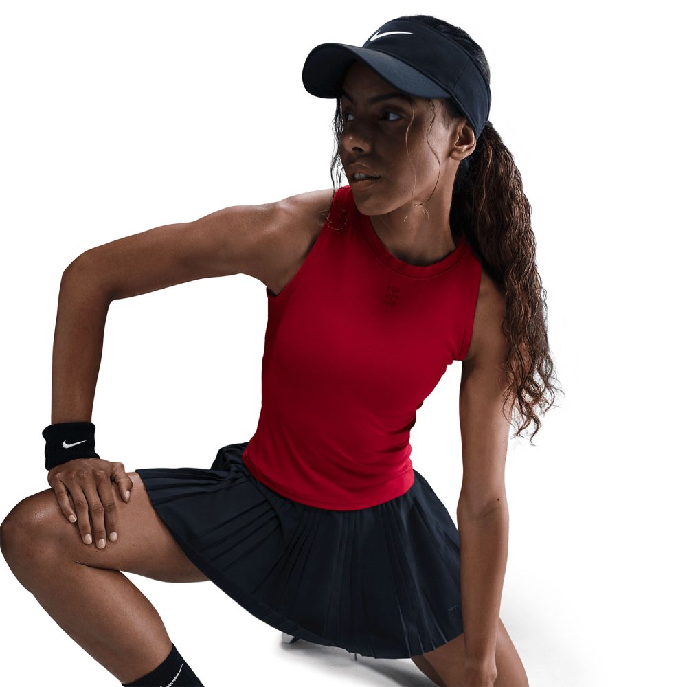 Nike Court Advantage Dri-FIT Kadın Tenis Atleti-Kırmızı