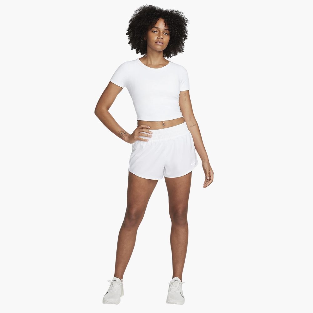 Nike One Fitted Dri-FIT Kısa Kollu Crop Kadın Tenis Tişörtü
