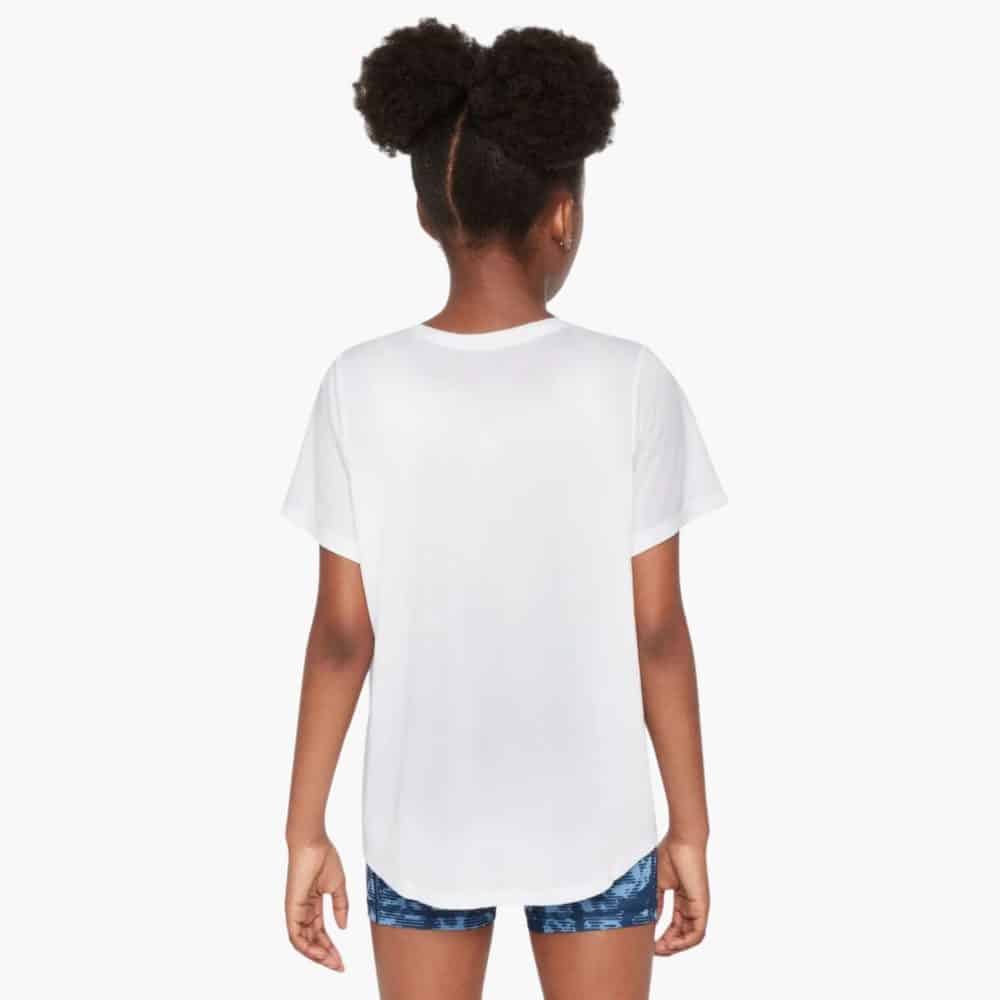Nike One Fitted Dri-FIT Kısa Kollu Genç Kız Çocuk Tenis Tişörtü