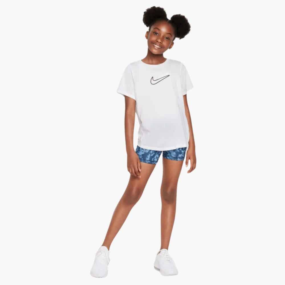 Nike One Fitted Dri-FIT Kısa Kollu Genç Kız Çocuk Tenis Tişörtü