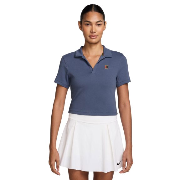 Nike Court Heritage Kısa Kollu Crop Polo Yaka Kadın Tenis Üstü