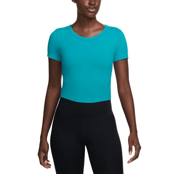 Nike One Fitted Dri-FIT Kısa Kollu Crop Kadın Tenis Üstü