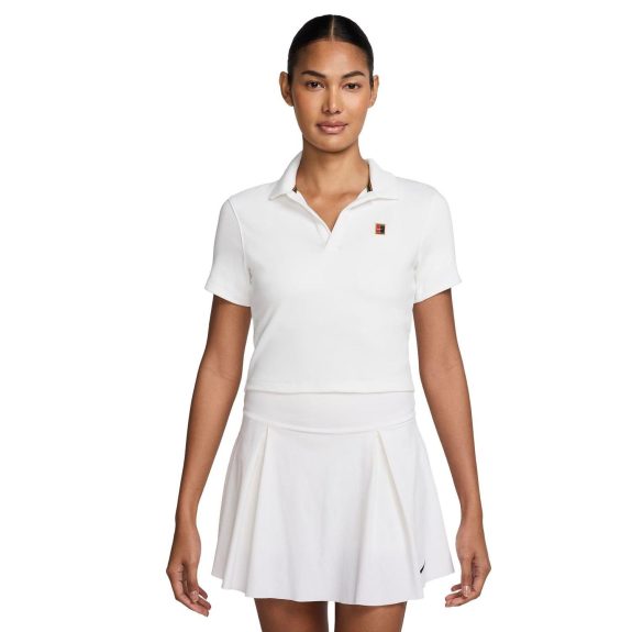 Nike Court Heritage Kısa Kollu Crop Polo Yaka Kadın Tenis Üstü