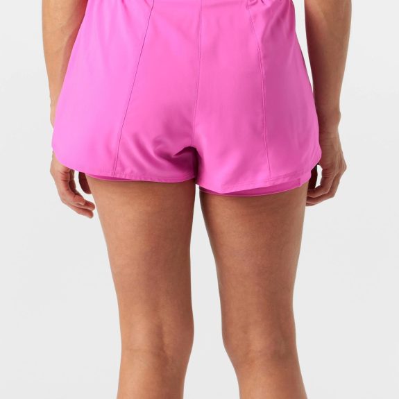Nike One Dri-FIT Yüksek Bel 8 cm 2'si 1 Arada Kadın Tenis Şortu -Fuşya