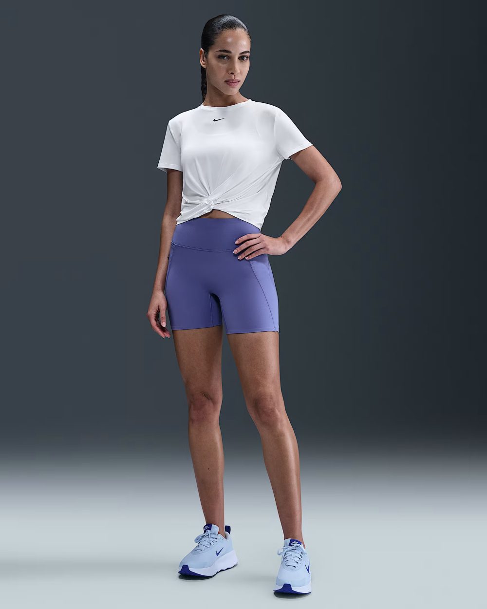 Nike One Classic Dri-FIT Bükümlü Kısa Kollu Kadın Tenis Üstü