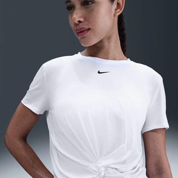 Nike One Classic Dri-FIT Bükümlü Kısa Kollu Kadın Tenis Üstü