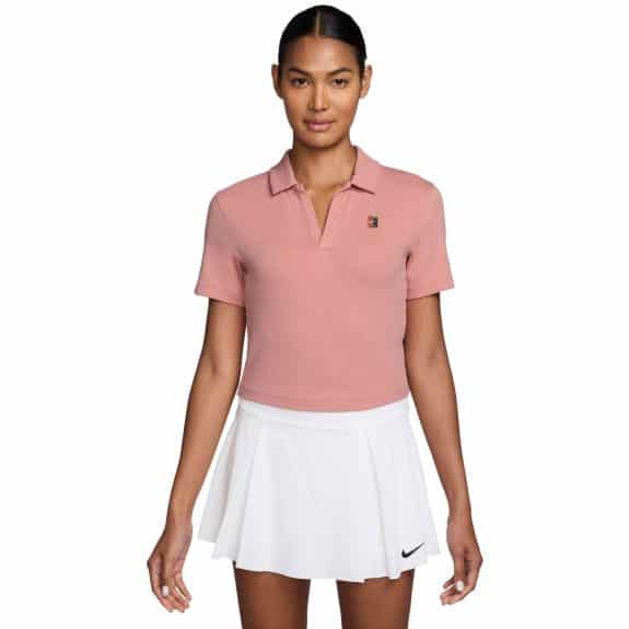 Nike Court Heritage Kısa Kollu Crop Polo Yaka Kadın Tenis Üstü